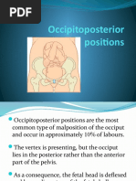 Mechanism of Labor in OP Position | PDF | Pelvis | Childbirth