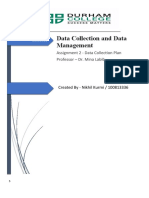 Data Collection and Data Management: Assignment 2 - Data Collection Plan Professor - Dr. Mina Labib