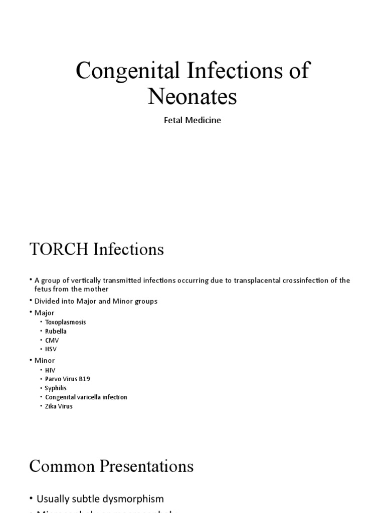 Congenital Infections of Neonates | PDF