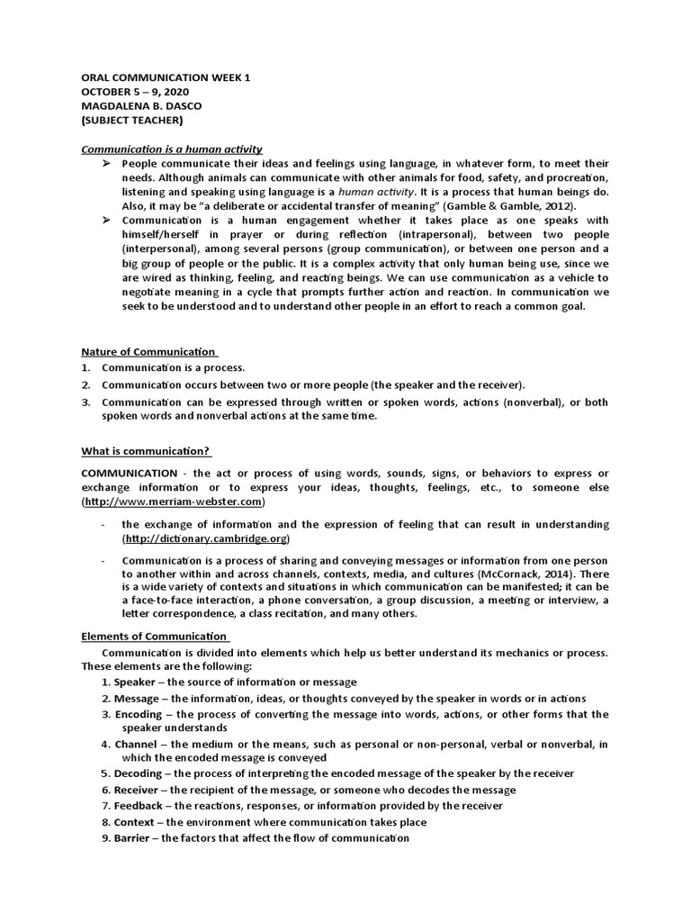 Understanding Human Communication Basics | PDF | Communication ...