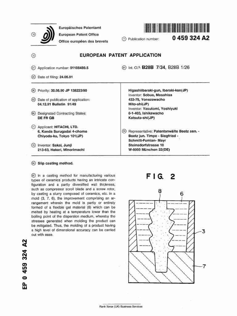 Slip Casting Method PDF Sintering Casting