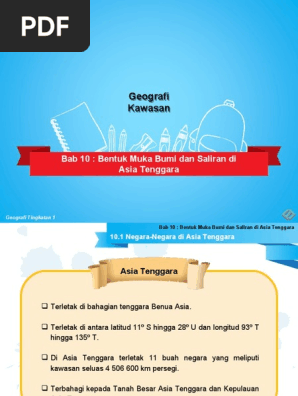 Bab 10 - Bentuk Muka Bumi Dan Saliran Di Asia Tenggara  PDF