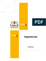 Programación Lineal Programación Lineal: Pedro Sánchez