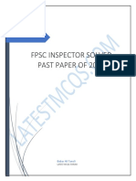 FIA AD and Inspector Solved Past Paper 2009