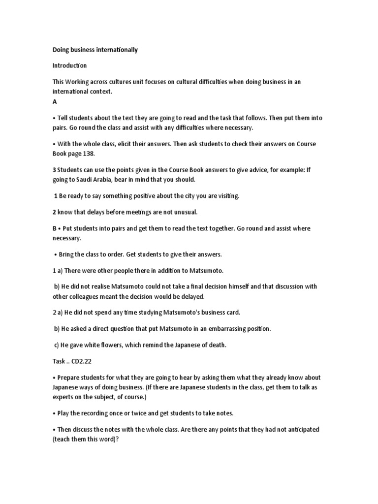 Cultural Challenges in International Business | PDF