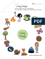 Living and Non Living Things Kindergarten Sheets