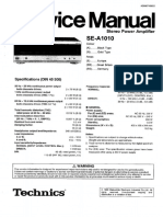 Technics Sea1010 Power Amplifier Service Manual