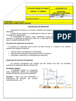 Separação de misturas: métodos e exemplos