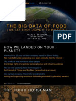 The Big Data of Food: (Or, Let'S Not Leave It To Malthus)