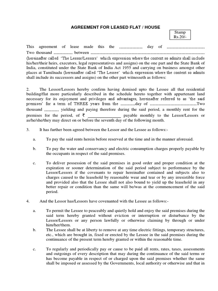 Lease Agreement | Download Free PDF | Lease | Leasehold Estate