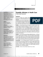 Disability Attitudes in Health Care: A New Scale Instrument