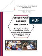 Lesson Plan Booklet For Grade 1 Complete