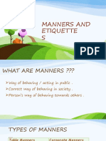 Manners and Etiquettes