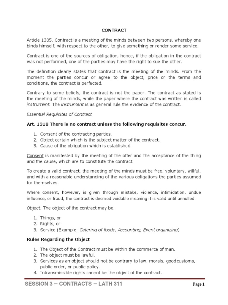 Contract Essentials for Students | PDF | Lease | Annulment