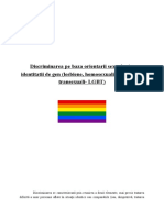 Discriminarea Pe Baza Orientarii Sexuale Si a Identitatii de Gen (Lesbiene, Homosexuali, Bisexuali Si Transexuali- LGBT)