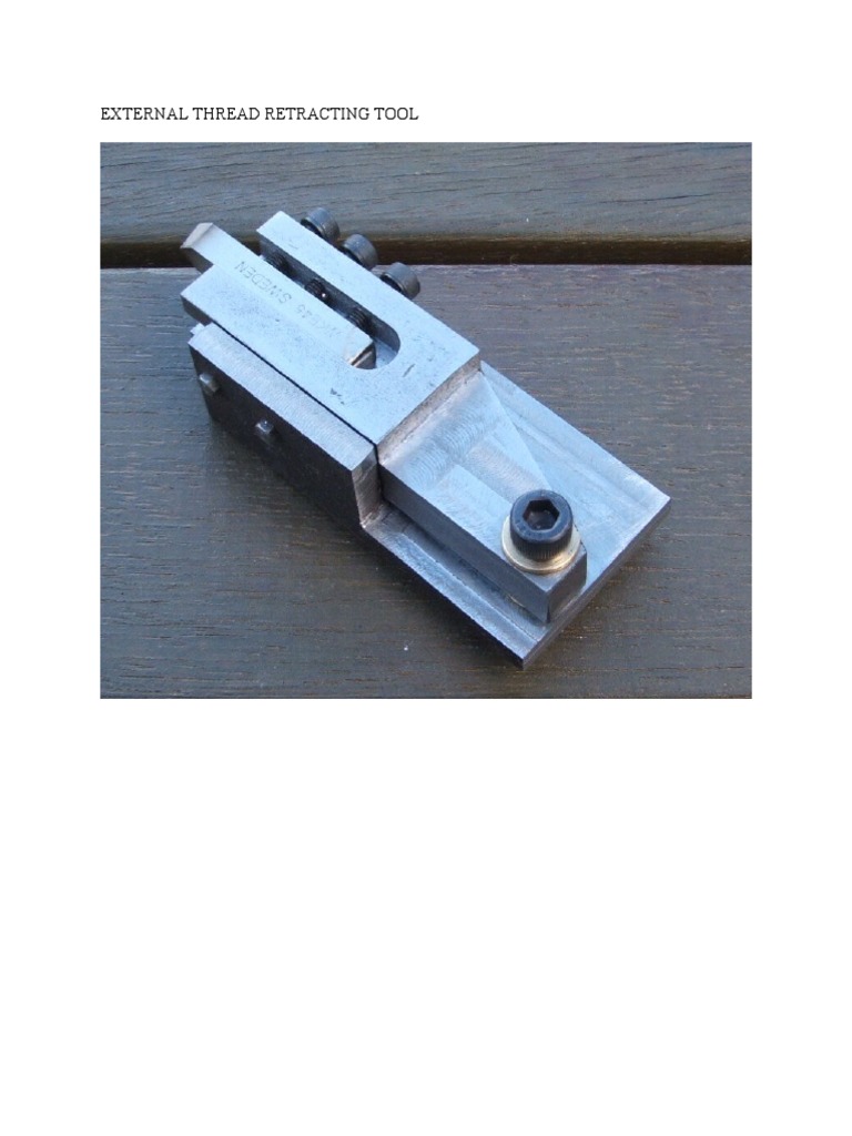 External Thread Retracting Tool Plans | PDF
