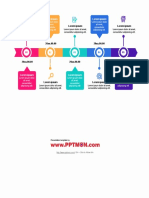 Colorful 5 Steps Roadmap Timeline Free Powerpoint Templates - PPTMON