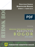 1. Perda Nomor 11 Tahun 2016 Tentang RTRW Kabupaten Bogor 2016-2036-2