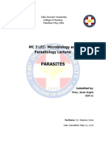 Parasites: MC 3 LEC-Microbiology and Parasitology Lecture