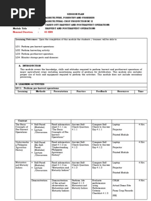 Session Plan