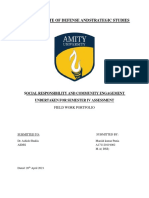 Amity Institute of Defense and Strategic Studies: S Ocial Responsibility and Community Engagement