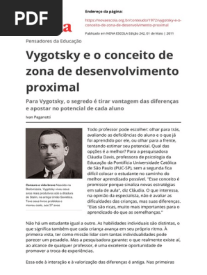 Zona De Desenvolvimento Proximal Vygotski. Contexto, Contribuições