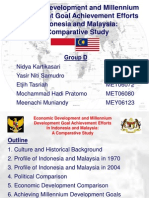 Economic Development and MDG Achievement Efforts in Indonesia and Malaysia
