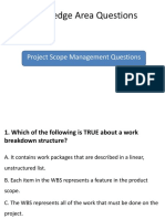 Knowledge Area Questions: Project Scope Management Questions