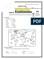 Ficha Los Continentes Classroom
