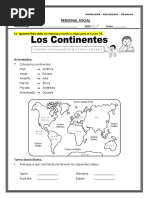 Ficha Los Continentes