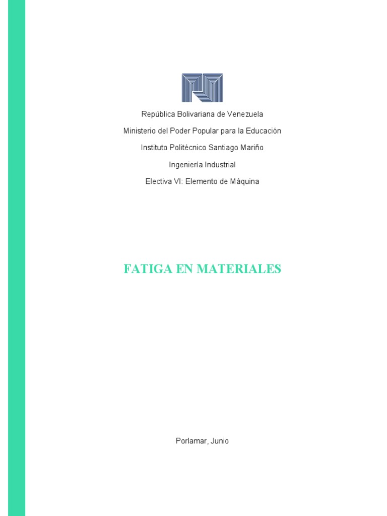 Fatiga de Los Elementos de Maquina | PDF | Fatiga (material) | Mecánica ...