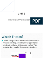 Machine Friction and Elements