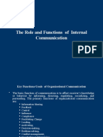 The Role and Functions of Internal Communication