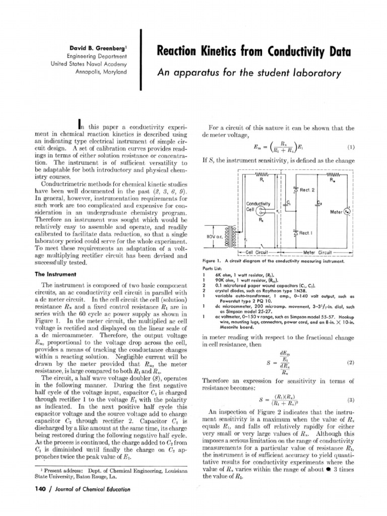 An Apparatus for Measuring Chemical Reaction Through Conductivity Using a Simple