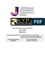 Financial Accounting (ACC106) Mantol - Co: Nama Ahli Kumpulan