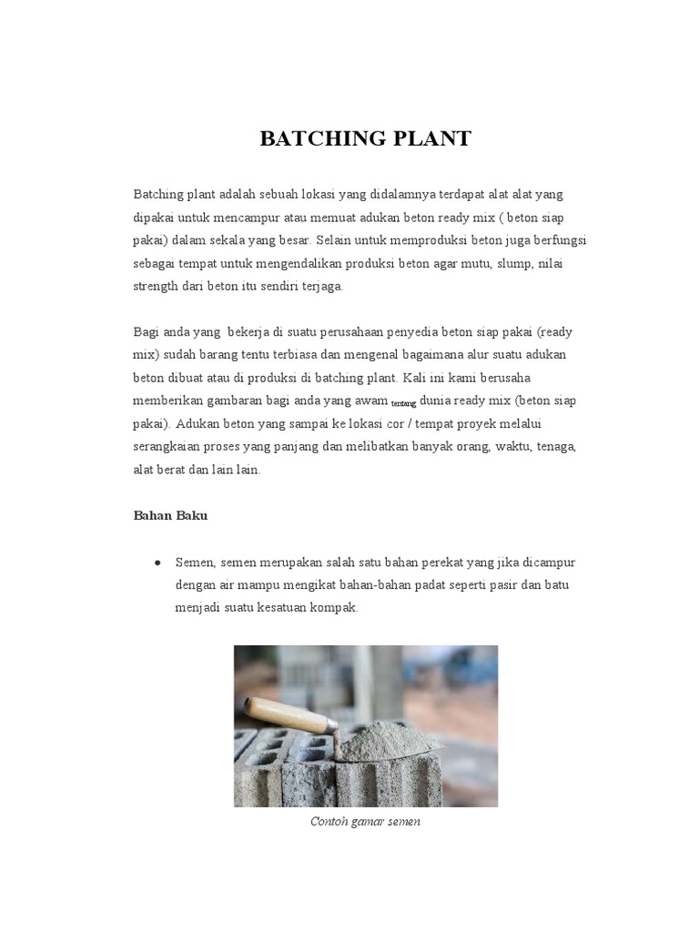 Batching Plant Pdf