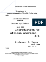 Introduction To African American Art: Course Syllabus
