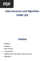 Data Structure and Algorithm COMP 202