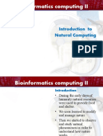 Bioinformatics Computing II: Introduction To Natural Computing