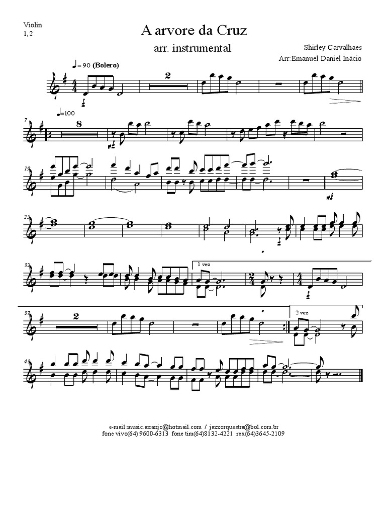 A Árvore Da Cruz Violin 1,2 PDF