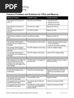 4.2.2.5 Common Problems and Solutions for CPUs and Memory