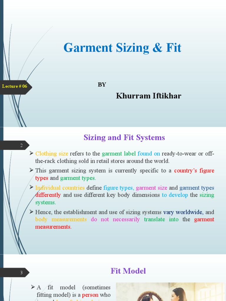 Understanding Garment Sizing & Fit | PDF | Clothing | Standardization
