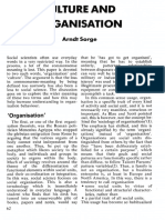 Culture and Organisation Arndt Sorge 1981