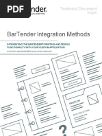 BarTender Integration Methods 2021