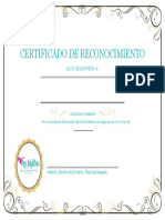 Certificado de Reconocimiento