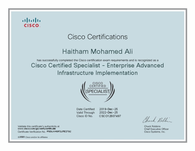 Cisco Certified Specialist - Enterprise Advanced Infrastructure ...