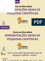 Apresentações orais de pesquisas