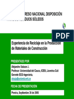 Reciclaje en La Producción de Materiales de Construcción