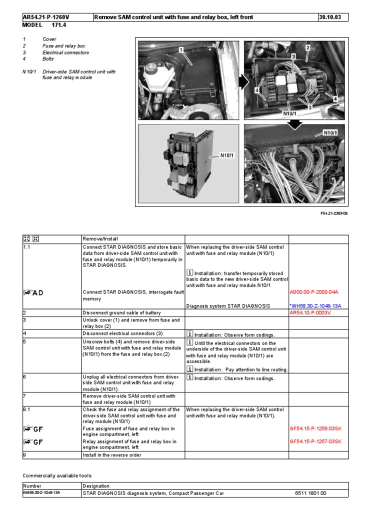 R171 Remove Front SAM | PDF | Fuse (Electrical) | Relay