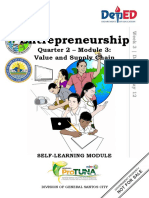 Entrepreneurship: Quarter 2 - Module 3: Value and Supply Chain
